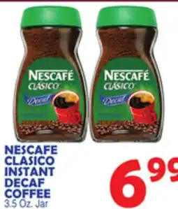 Bravo Supermarkets NESCAFE CLASICO INSTANT DECAF COFFEE offer