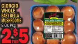 Bravo Supermarkets GIORGIO WHOLE BABY BELLA BABY MUSHROOMS offer