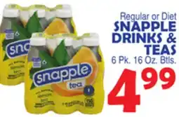 Bravo Supermarkets SNAPPLE DRINKS & TEAS offer