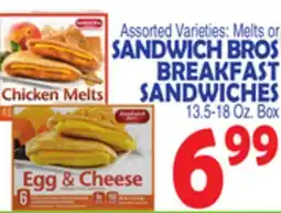 Bravo Supermarkets SANDWICH BROS BREAKFAST SANDWICHES offer