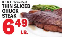 Bravo Supermarkets THIN SLICED CHUCK STEAK offer