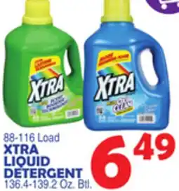 Bravo Supermarkets XTRA LIQUID DETERGENT 136.4-139.2 Oz. Btl offer