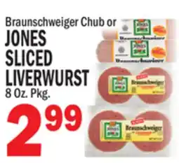 Bravo Supermarkets JONES SLICED LIVERWURST offer