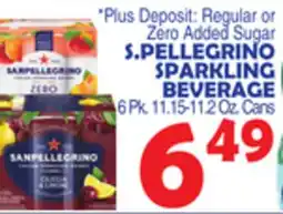 Bravo Supermarkets S. PELLEGRINO SPARKLING BEVERAGE offer