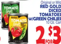 Bravo Supermarkets RED GOLD DICED TOMATOES W/GREEN CHILIES offer