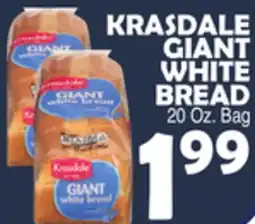 Bravo Supermarkets KRASDALE GIANT WHITE BREAD offer