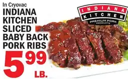 Bravo Supermarkets INDIANA KITCHEN SLICED BABY BACK PORK RIBS offer