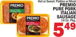 Bravo Supermarkets PREMIO PURE PORK ITALIAN SAUSAGE offer