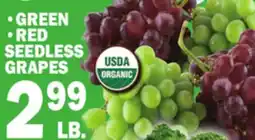 Bravo Supermarkets SEEDLESS GRAPES offer