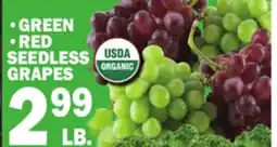 C Town GREEN, RED SEEDLESS GRAPES offer