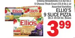 C Town ELLIO'S 9 SLICE PIZZA 18.3-19.64 Oz. Boxes offer