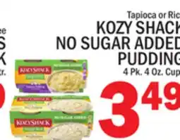 C Town KOZY SHACK NO SUGAR ADDED PUDDING offer