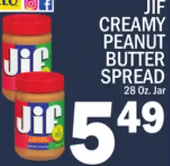 C Town JIF CREAMY PEANUT BUTTER SPREAD offer