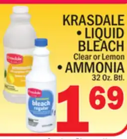 C Town KRASDALE LIQUID BLEACH, AMMONIA offer