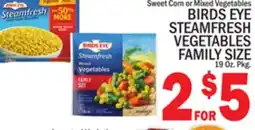 C Town BIRDS EYE STEAMFRESH VEGETABLES FAMILY SIZE offer