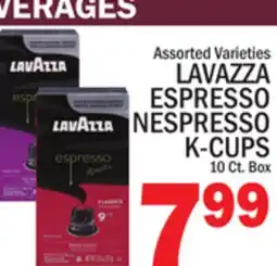 C Town LAVAZZA ESPRESSO NESPRESSO K-CUPS offer