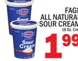 C Town FAGE ALL NATURAL SOUR CREAM offer