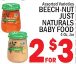 C Town BEECH-NUT JUST NATURALS BABY FOOD offer