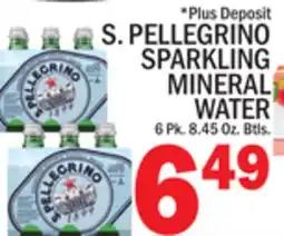 C Town S. PELLEGRINO SPARKLING MINERAL WATER offer