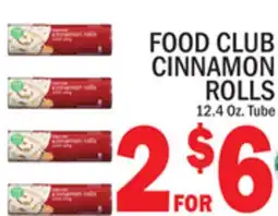 C Town FOOD CLUB CINNAMON ROLLS offer