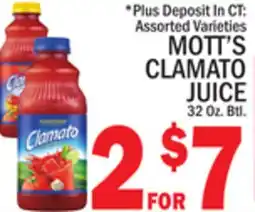 C Town MOTT'S CLAMATO JUICE offer