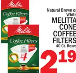 C Town MELITTA CONE COFFEE FILTERS offer