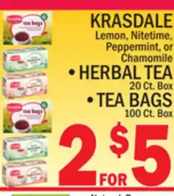 C Town KRASDALE Lemon, Nitetime, Peppermint, or Chamomile offer
