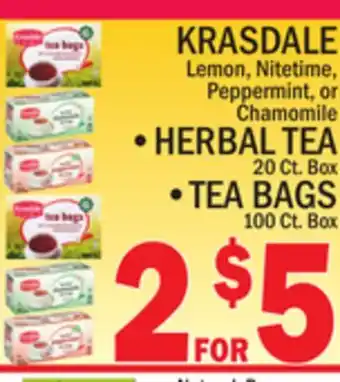 C Town KRASDALE Lemon, Nitetime, Peppermint, or Chamomile offer