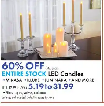 Boscov's ENTIRE STOCKLED Candles offer
