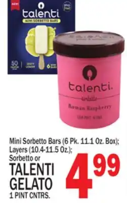 C Town TALENTI GELATO 1 PINT CNTRS offer
