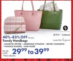 Boscov's Trendy Handbags offer