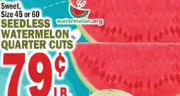 C Town SEEDLESS WATERMELON QUARTER CUTS offer