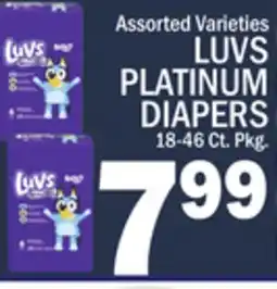 C Town LUVS PLATINUM DIAPERS offer