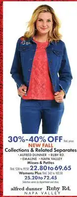 Boscov's NEW FALL Collections & Related Separates offer