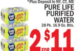 C Town PURE LIFE PURIFIED WATER offer