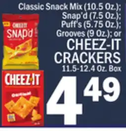 C Town CHEEZ-IT CRACKERS 11.5-12.4 Oz. Box offer