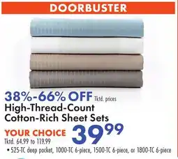 Boscov's High-Thread-Count Cotton-Rich Sheet Sets offer