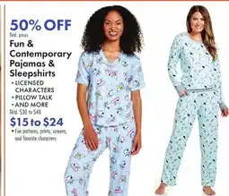 Boscov's Fun & Contemporary Pajamas & Sleepshirts offer