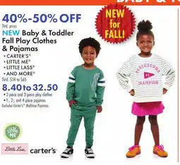Boscov's Baby & Toddler Fall Play Clothes & Pajamas offer