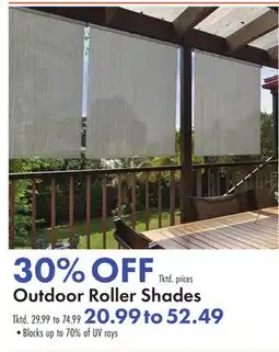 Boscov's Outdoor Roller Shades offer