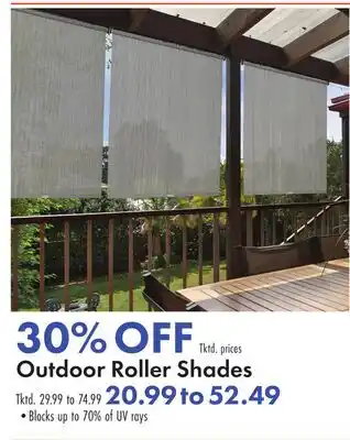 Boscov's Outdoor Roller Shades offer