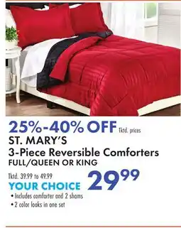 Boscov's ST. MARY'S 3-Piece Reversible Comforters offer