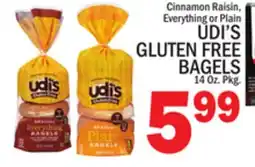 C Town UDI'S GLUTEN FREE BAGELS offer
