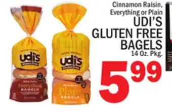 C Town UDI'S GLUTEN FREE BAGELS offer