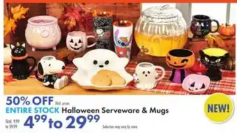 Boscov's ENTIRE STOCK Halloween Serveware & Mugs offer