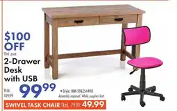 Boscov's 2-Drawer Desk with USB offer