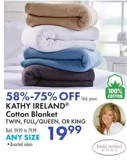 Boscov's KATHY IRELAND Cotton Blanket offer