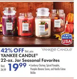 Boscov's YANKEE CANDLE 22-oz. Jar Seasonal Favorites offer