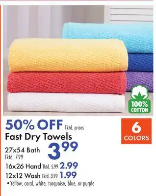Boscov's Fast Dry Towels offer
