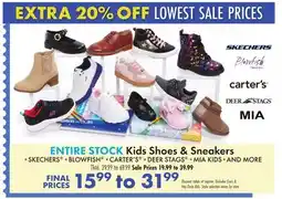 Boscov's ENTIRE STOCK Kids Shoes & Sneakers offer